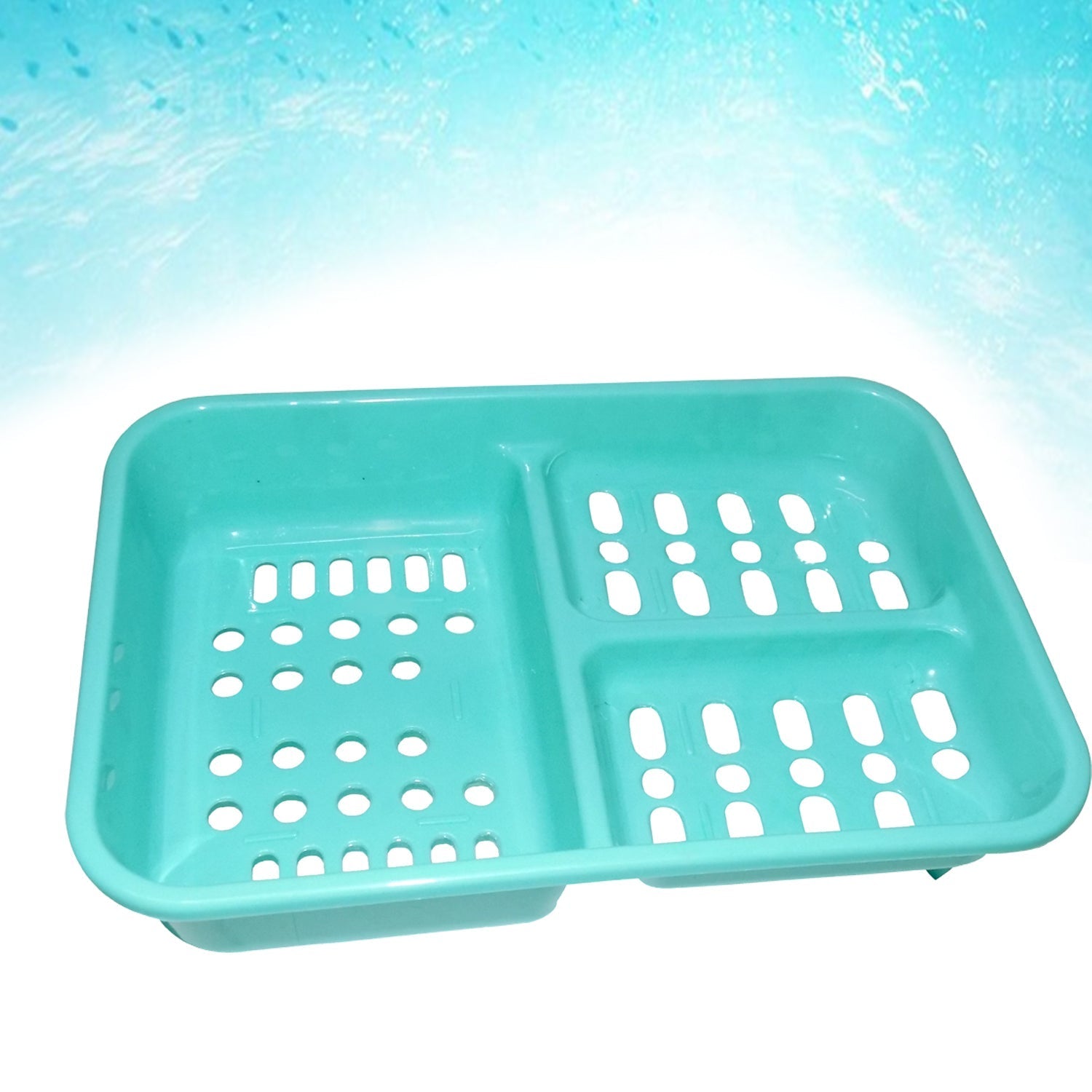 Plastic case for soap with three compartments, ideal for bathroom use. Plastic case for soap with three compartments, ideal for bathroom use.